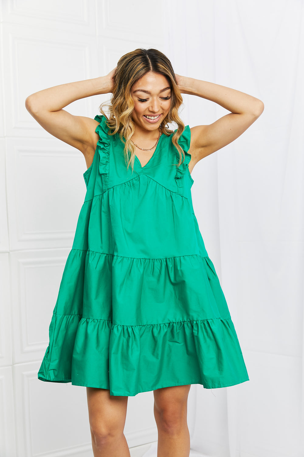 Hailey & Co Play Date Full Size Ruffle Dress-Mope's Closet