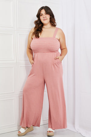 Zenana Only Exception Full Size Striped Jumpsuit-Mope's Closet