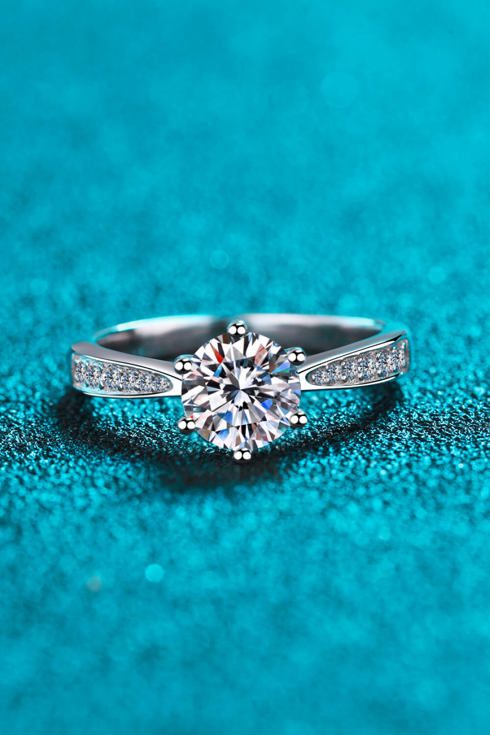 925 Sterling Silver Moissanite Adjustable Ring-Mope's Closet