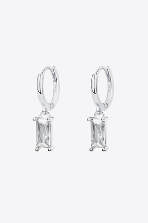 Retro 925 Sterling Silver Cubic Zirconia Drop Earrings-Mope's Closet