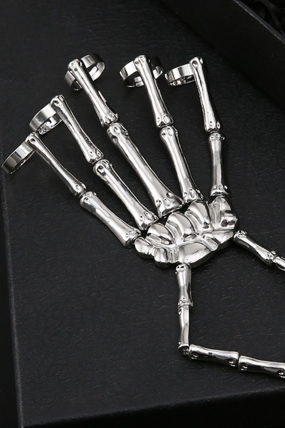 Halloween 2-Pack Skeleton Hand 5-Finger Bracelet and Ring Combo-Mope's Closet