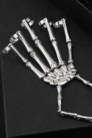 Halloween 2-Pack Skeleton Hand 5-Finger Bracelet and Ring Combo-Mope's Closet