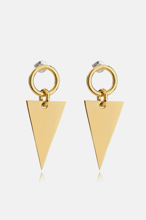 Stainless Steel Triangle Dangle Earrings-Mope's Closet