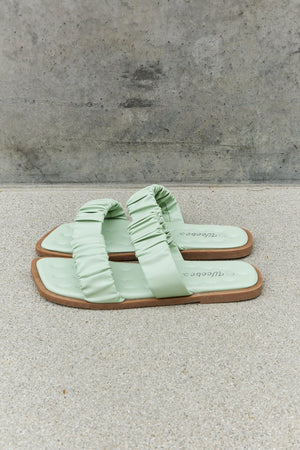 Weeboo Double Strap Scrunch Sandal in Gum Leaf-Mope's Closet