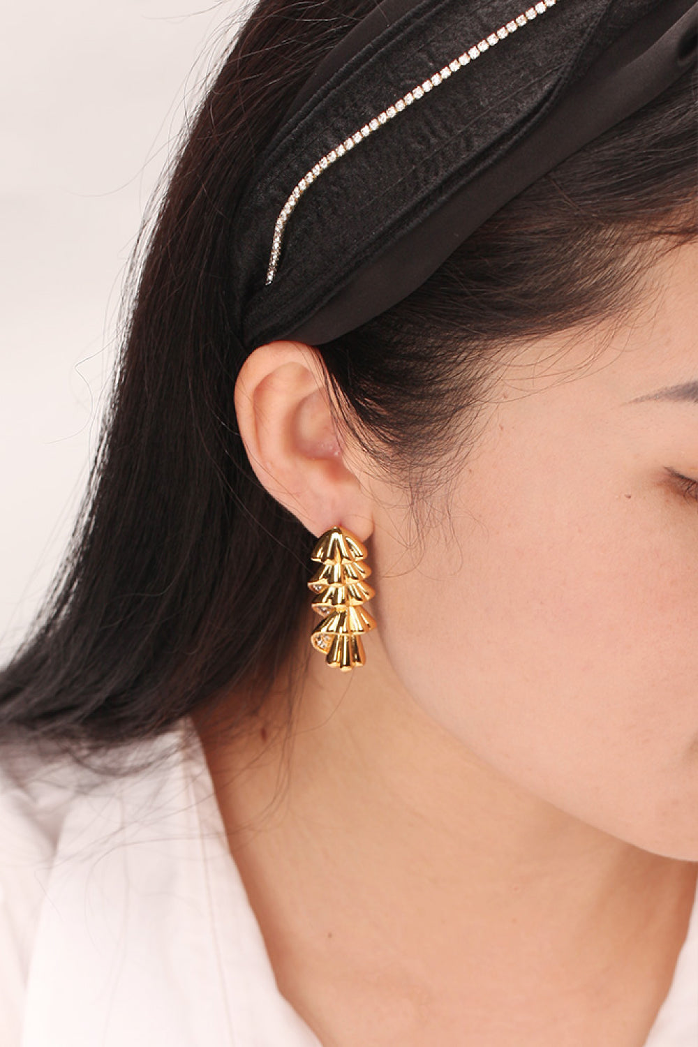 So Gorgeous 18K Gold-Plated Rhinestone Earrings-Mope's Closet