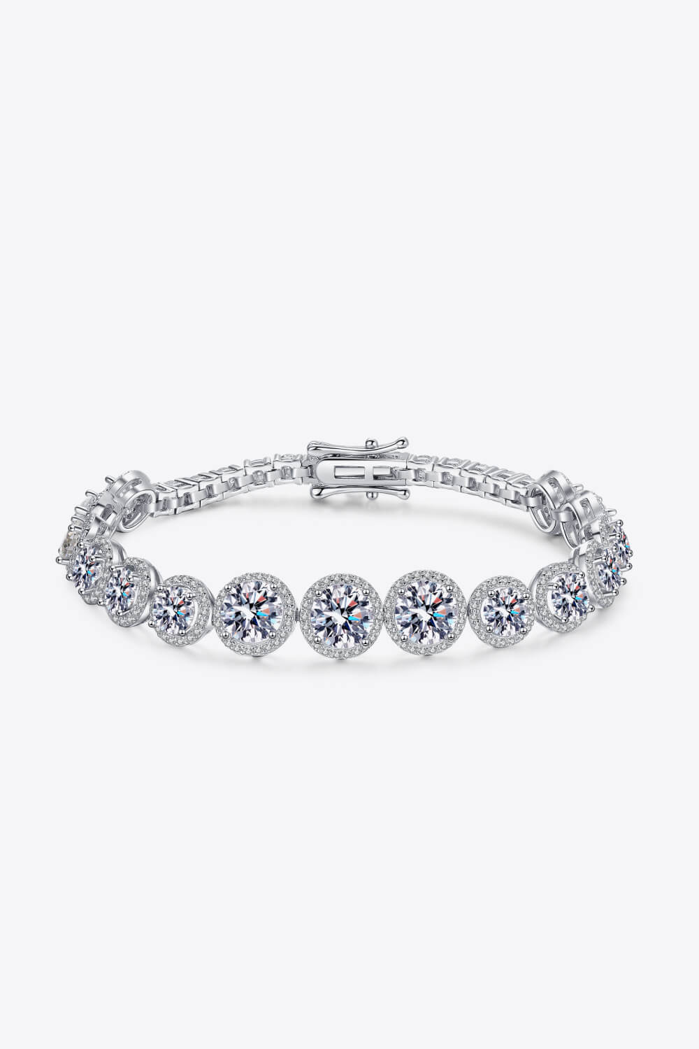 925 Sterling Silver 10.4 Carat Moissanite Bracelet-Mope's Closet