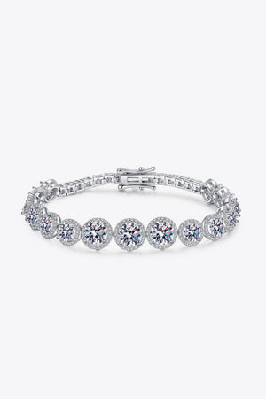 925 Sterling Silver 10.4 Carat Moissanite Bracelet-Mope's Closet