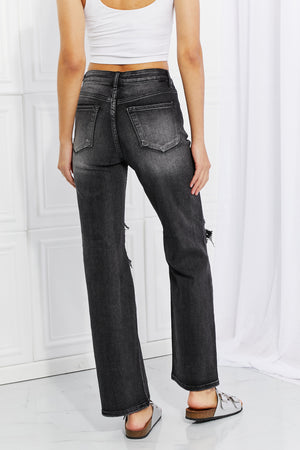 RISEN Full Size Lois Distressed Loose Fit Jeans-Mope's Closet