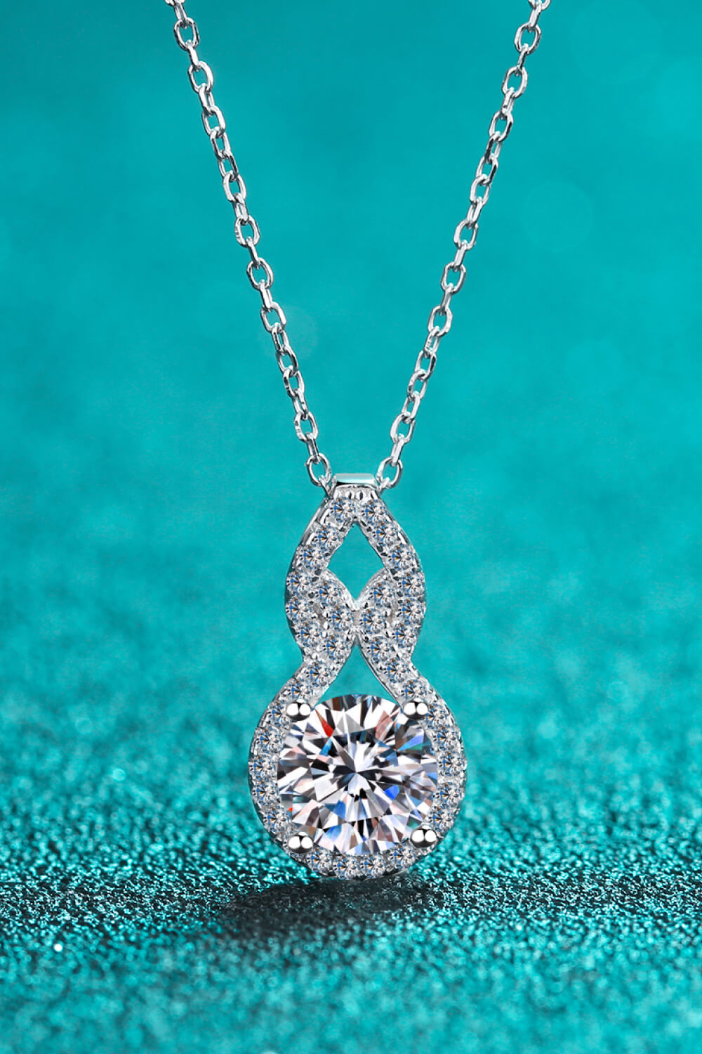1 Carat Moissanite Pendant Necklace-Mope's Closet