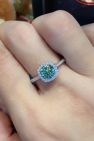 3 Carat Moissanite Platinum-Plated Cluster Ring-Mope's Closet