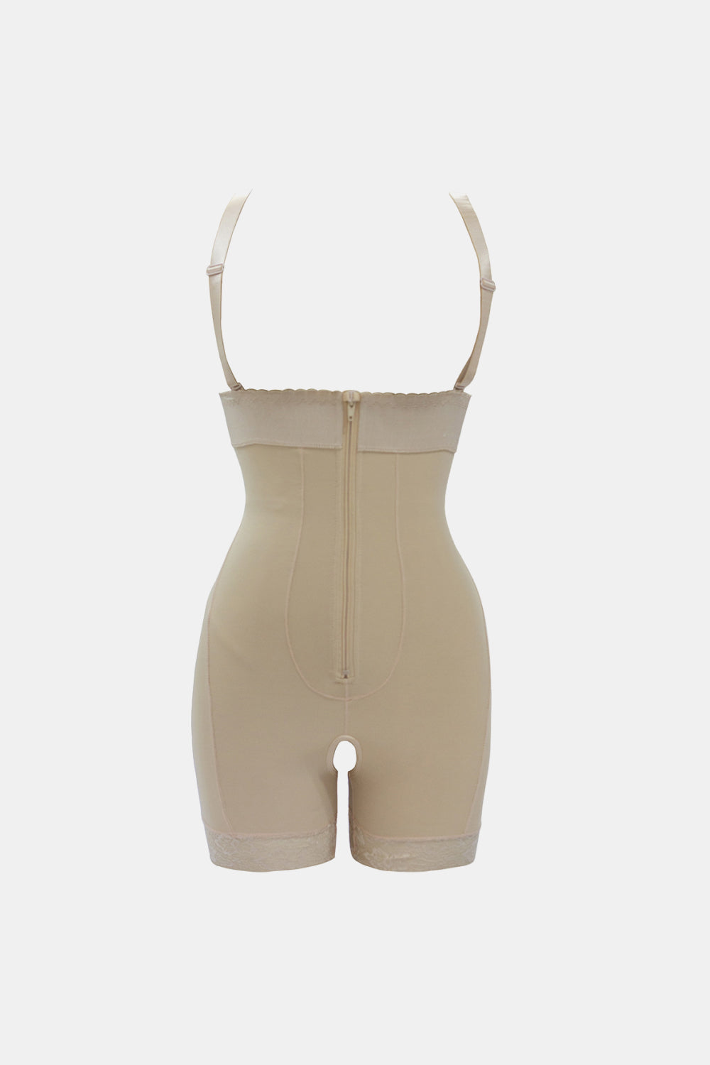 Full Size Zip Up Under-Bust Shaping Bodysuit-Mope's Closet