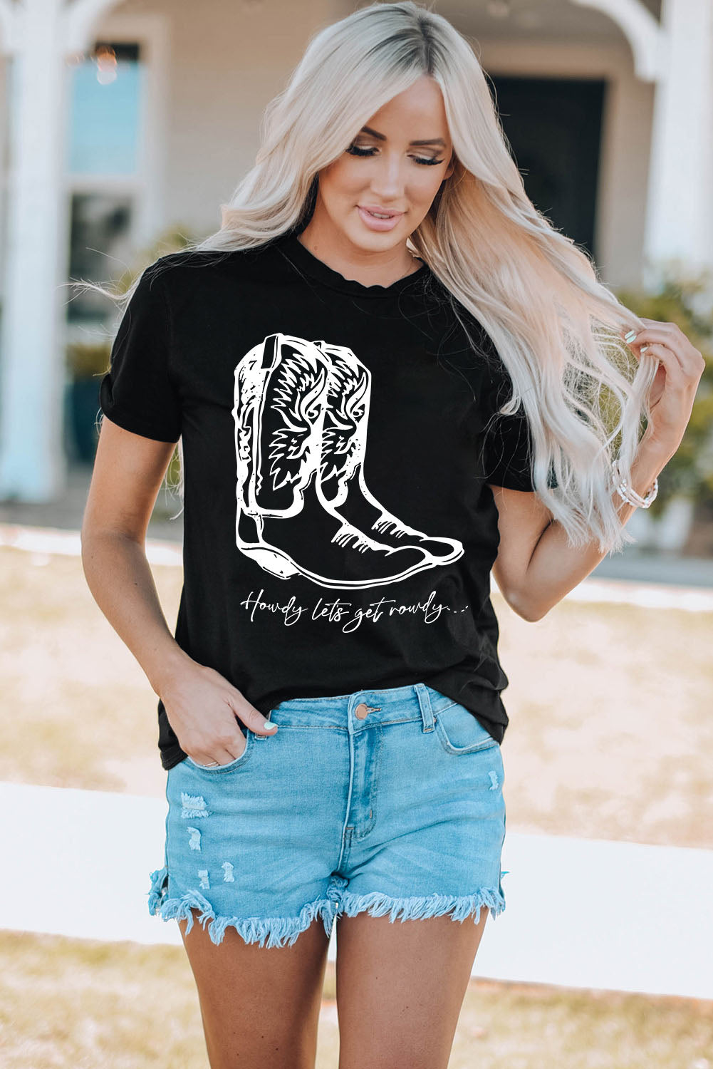 Boots Graphic Tee Shirt-Mope's Closet