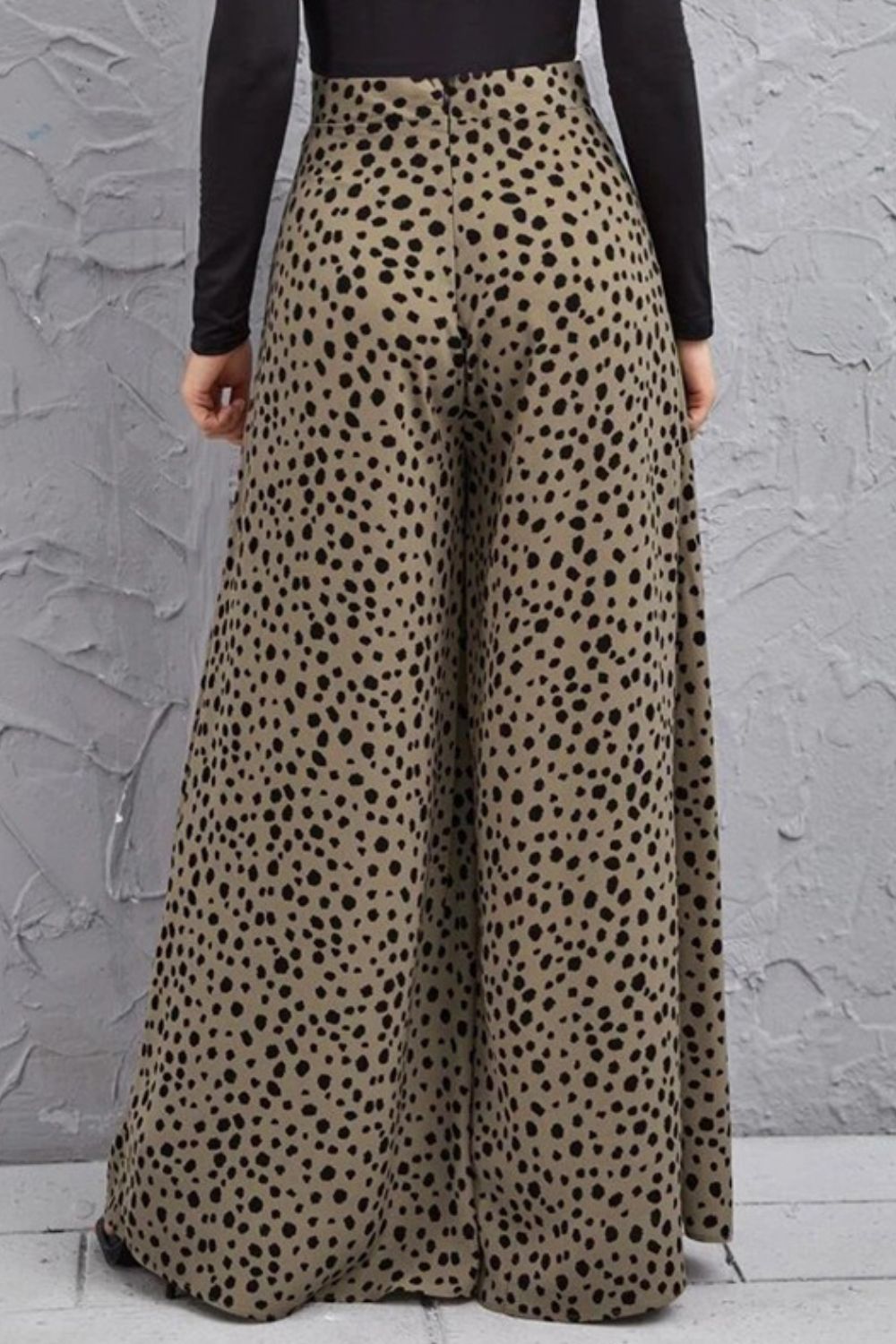 Animal Print High-Rise Culottes-Mope's Closet