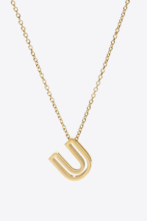 U to Z Letter Pendant Nekclace-Mope's Closet