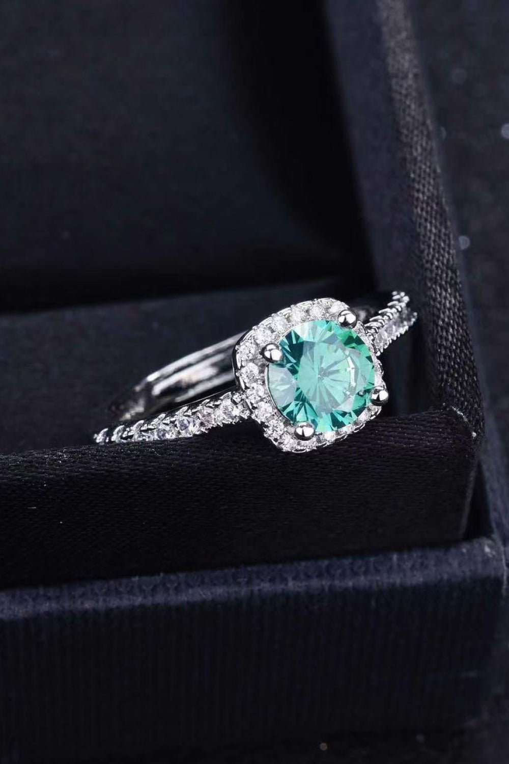 3 Carat Moissanite Platinum-Plated Cluster Ring-Mope's Closet