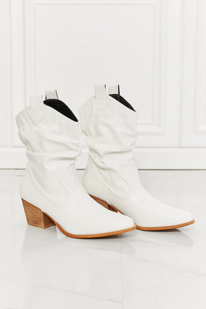 MMShoes Better in Texas Scrunch Cowboy Boots in White-Mope's Closet