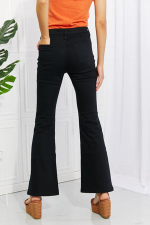 Zenana Clementine Full Size High-Rise Bootcut Jeans in Black-Mope's Closet