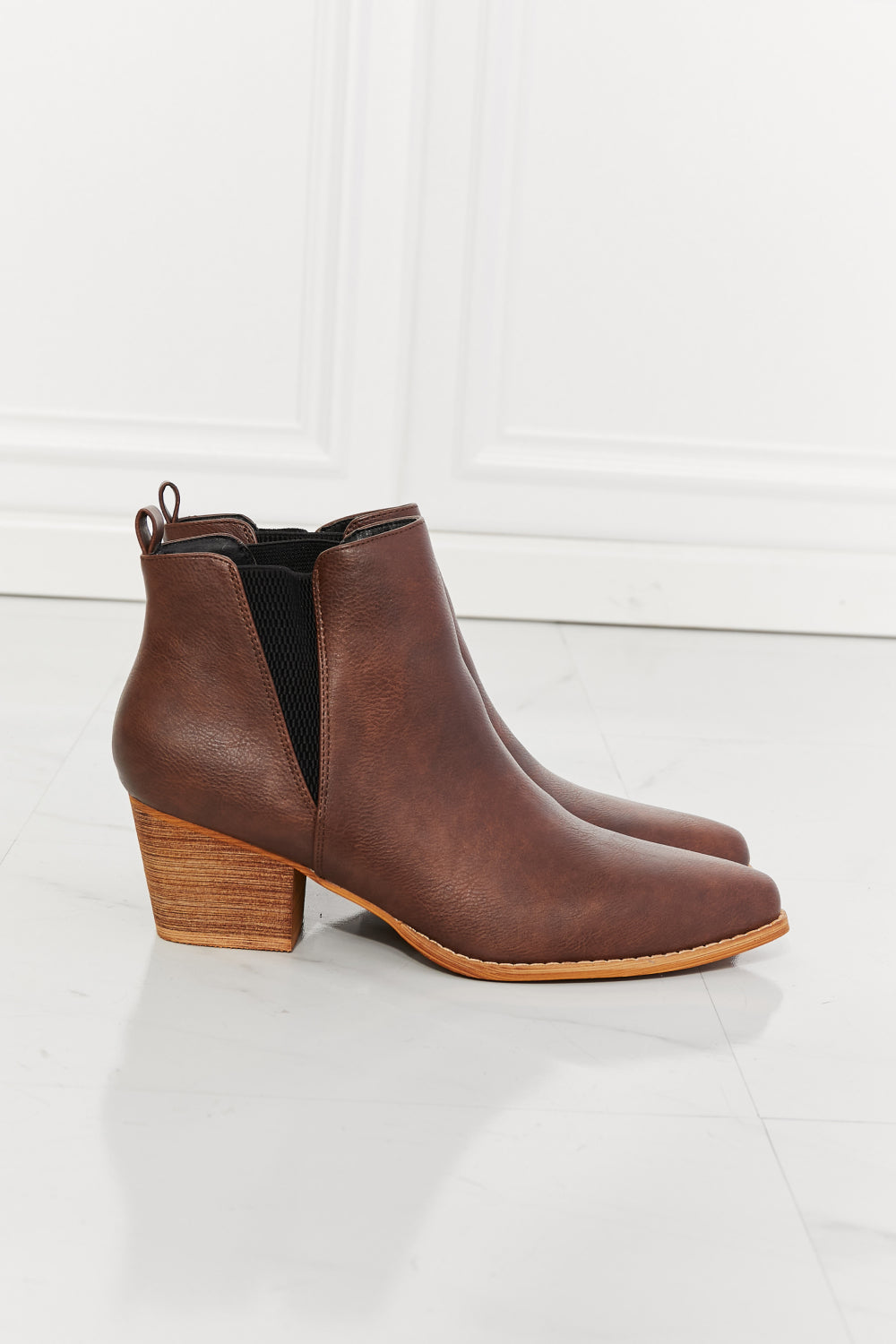 MMShoes Back At It Point Toe Bootie in Chocolate-Mope's Closet