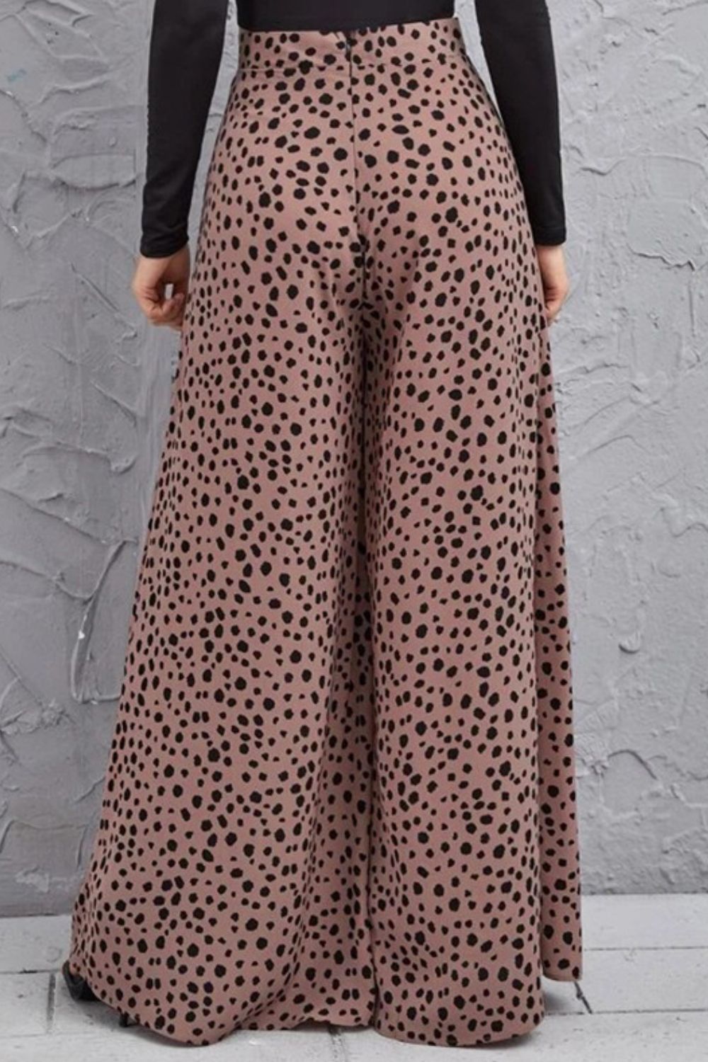 Animal Print High-Rise Culottes-Mope's Closet